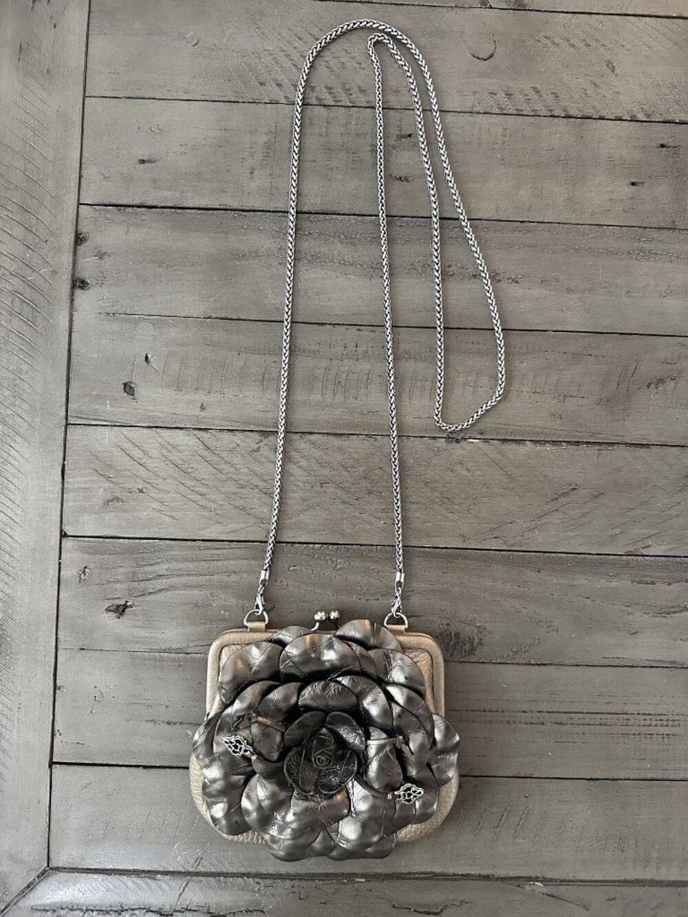 Brighton Roselie Flower Crossbody Wallet Bag